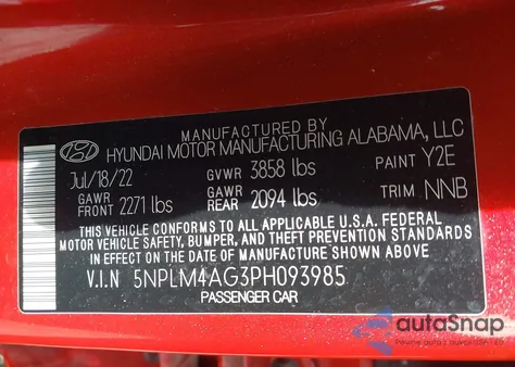 2023 Hyundai Elantra Sel z USA, uszkodzony, nr VIN 5NPLM4AG3PH093985